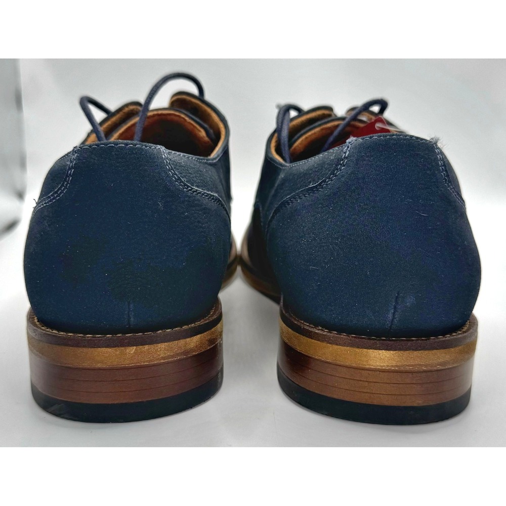 Stacy Adams Redzone Oxford Dress Shoes Blue Suede Mens 9M 25650-410 - Picture 3 of 8